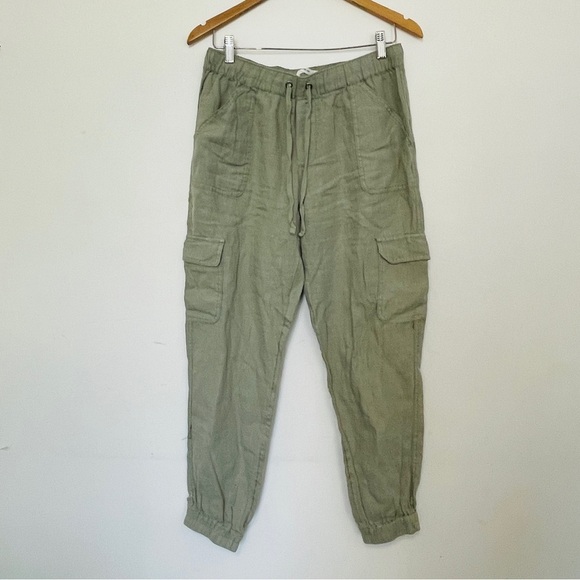 Nicole Miller Pants - Nicole Miller New York Linen Cargo Joggers